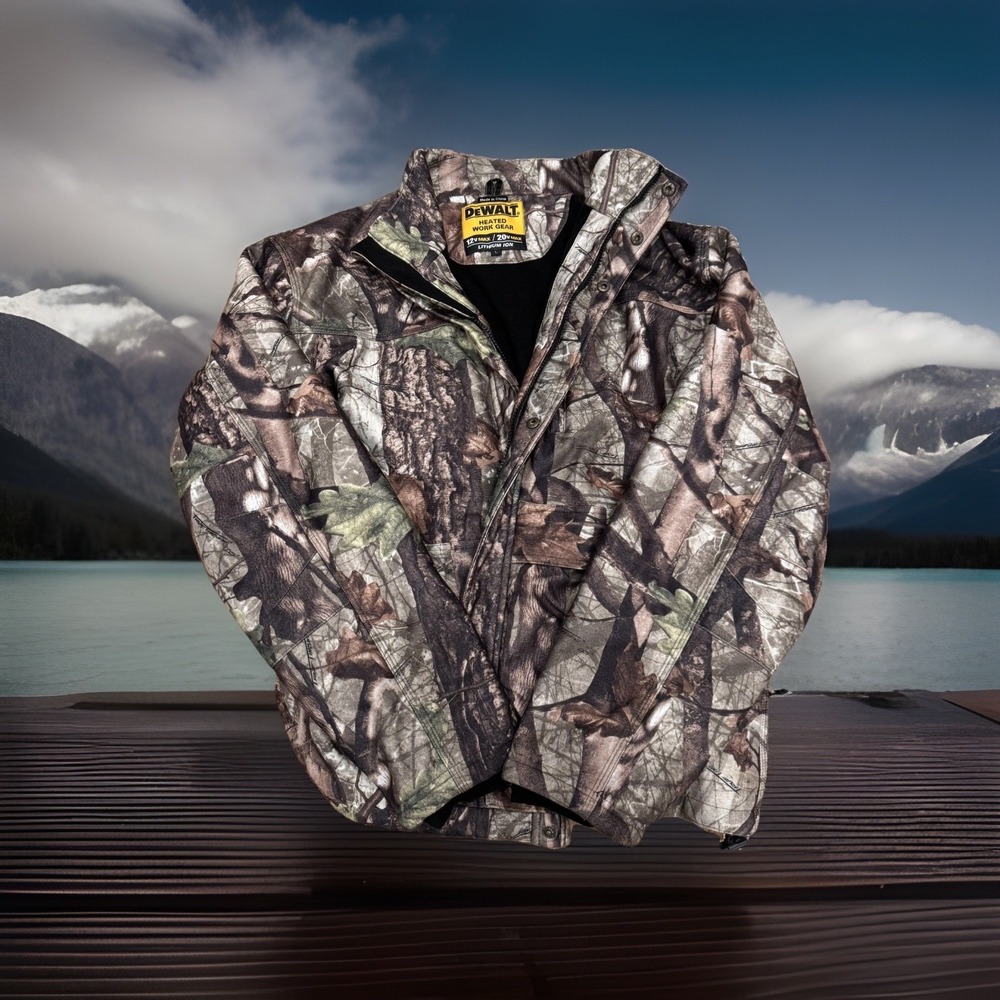 DEWALT True Timber Camo Jacket Size L Heated Gear 12V/20V Hunting Ready.  Tested
